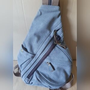 KL928 Canvas Sling Bag-  Crossbody Backpack Shoulder Daypack Rucksack Unisex New